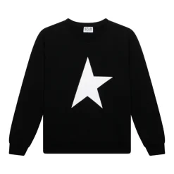 Kinder Logo-Print Sweatshirt Dunkelblau Weiß>Golden Goose Hot