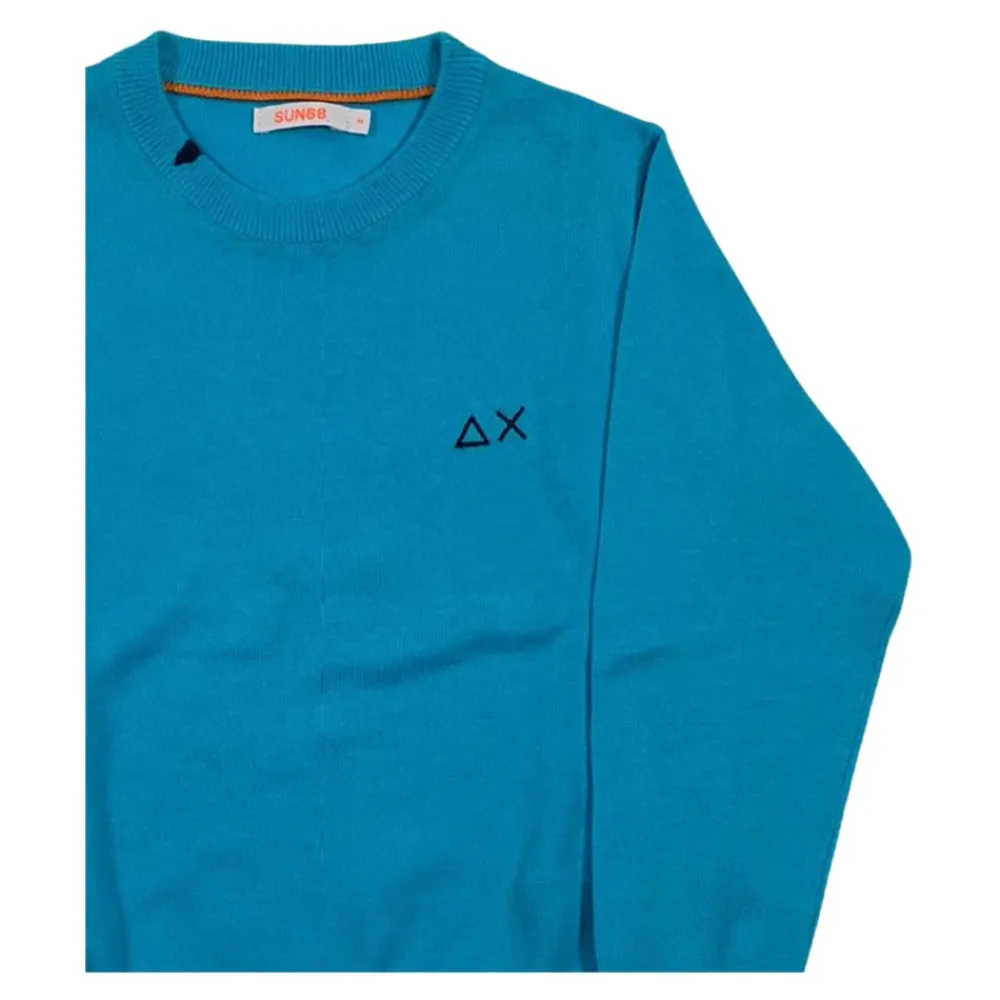 Kinder Türkiser Pullover mit Logo-Stickerei>Sun68 Discount