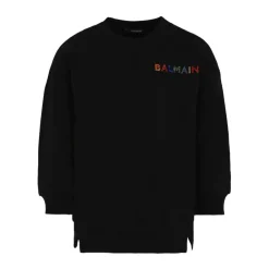 Klassischer Baumwoll-Sweatshirt Nero AW25>Balmain