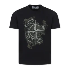 Kompass-Print es Baumwoll-T-Shirt>Stone Island Hot