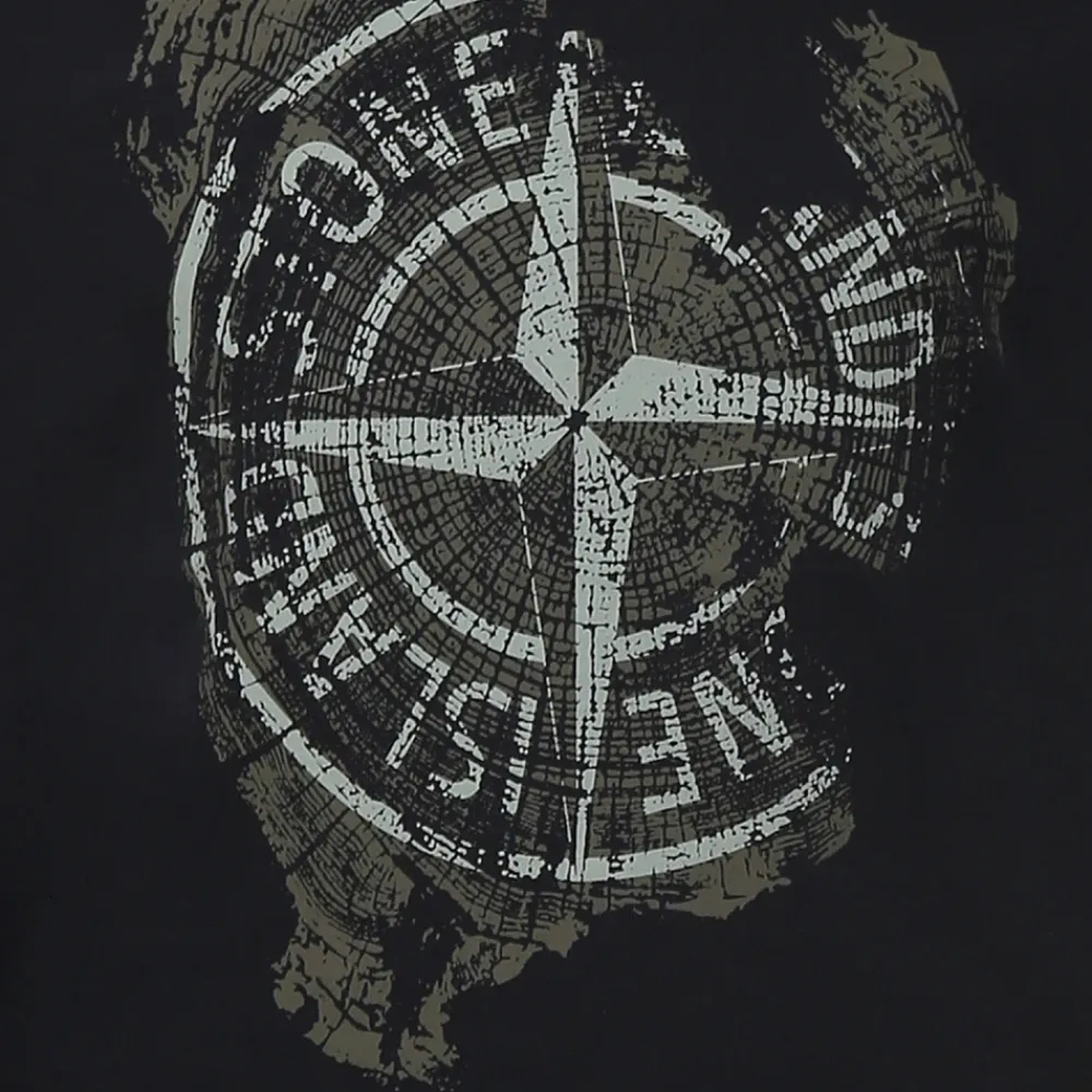 Kompass-Print es Baumwoll-T-Shirt>Stone Island Hot