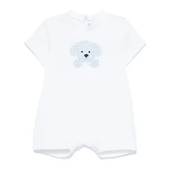 Kurzer Strampler mit Welpenprint>Il Gufo New