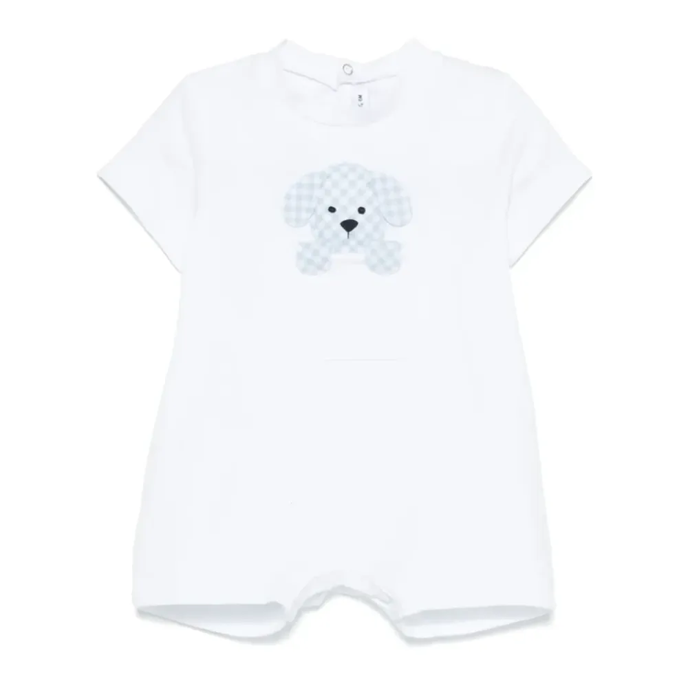 Kurzer Strampler mit Welpenprint>Il Gufo New
