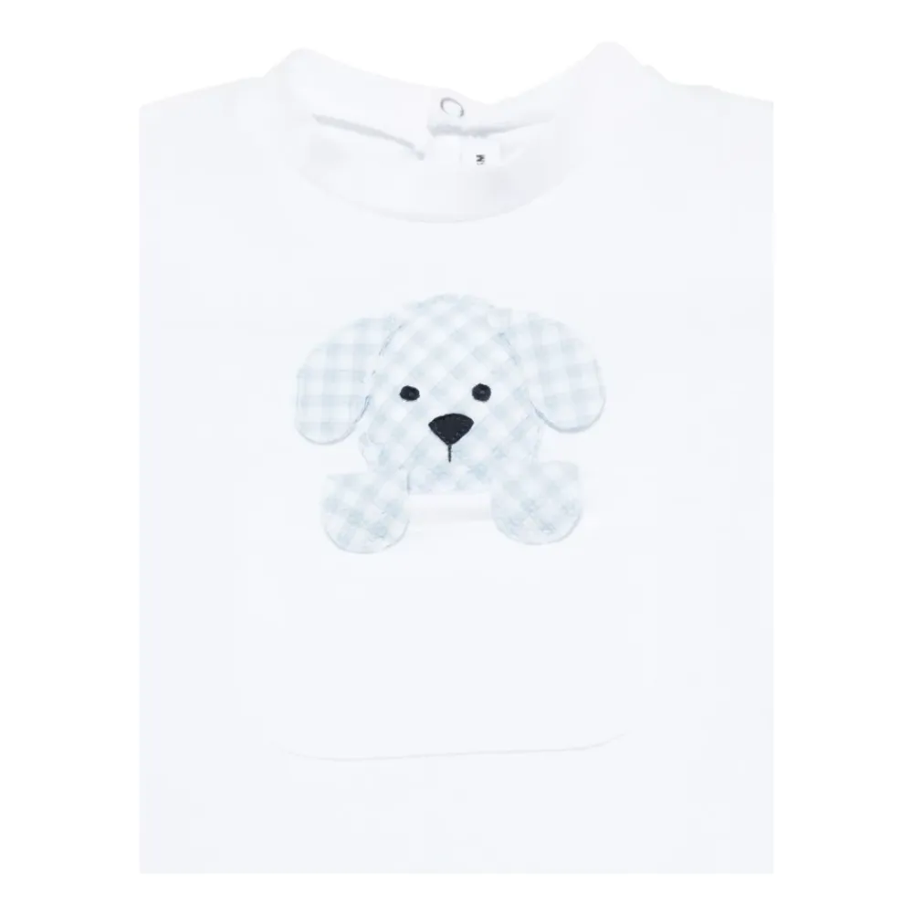 Kurzer Strampler mit Welpenprint>Il Gufo New