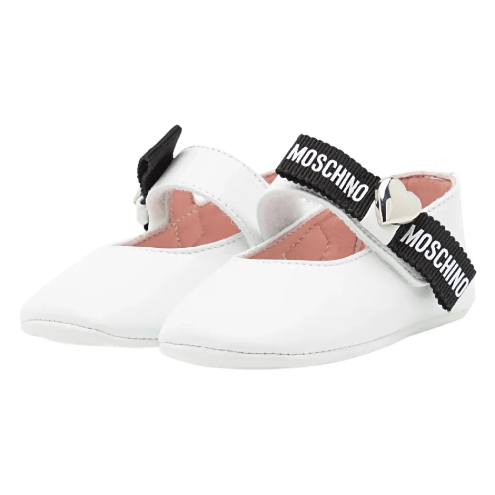 Laminierte Nappa Ballerinas>Moschino Discount
