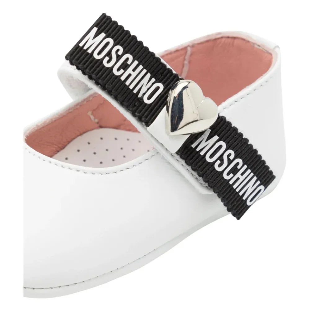 Laminierte Nappa Ballerinas>Moschino Discount