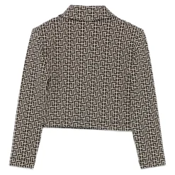 Langärmeliges T-Shirt im Polo-Stil mit Print>Balmain Clearance