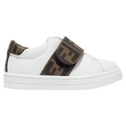 Leather FF Logo Sneaker>Fendi Clearance