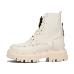 Leder Schnürstiefel mit Reißverschluss>Nubikk