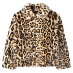 Leopardenmuster Logo Jacke Vorderseite Reißverschluss>Lanvin Sale