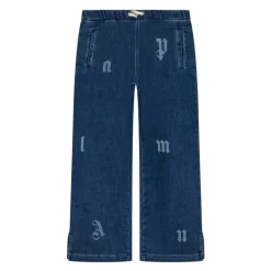 Letters Washed Wide-Leg Denim Hose>Palm Angels Outlet