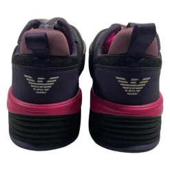 Lila flache Schuhe mit Kontrastdetails><noscript><img width=