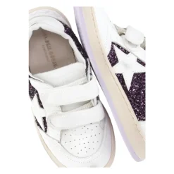 Lila Kinder Leder Sneakers mit Glitzer><noscript><img width=