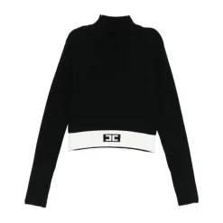 Logo Band Crop Top>Elisabetta Franchi Online