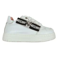 Logo Leder-Sneakers>Moschino Discount