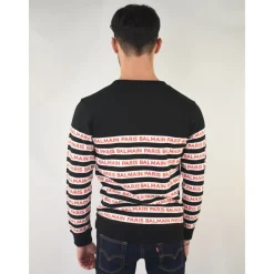 Logo Let Rundhals-Sweatshirt>Balmain Hot