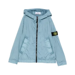 Logo Patch Hooded Jacket>Stone Island