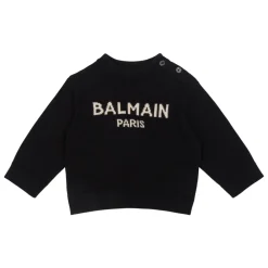 Logo-bestickter Rundhals-Pullover>Balmain New