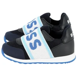 Marineblaue Logo-Sneaker für Jungen SS2025>Hugo Outlet