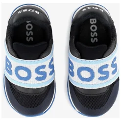 Marineblaue Logo-Sneaker für Jungen SS2025>Hugo Outlet