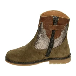 Mädchen Kurze Stiefel Taupe Leder Nubuk><noscript><img width=