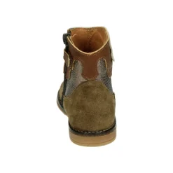 Mädchen Kurze Stiefel Taupe Leder Nubuk><noscript><img width=