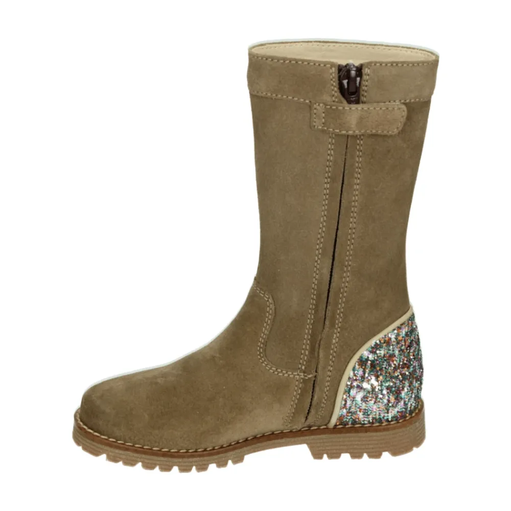 Mädchen Kurze Wildlederstiefel, Farbe Cognac>Beberlis New