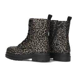 Mädchen Panthermuster Schnürstiefel><noscript><img width=