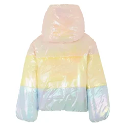 Metallic Steppdaunenjacke mit Kapuze>Billieblush Online