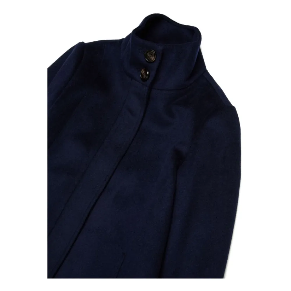 Midnight Blue Stand-Up Collar Coat>Max & Co Clearance