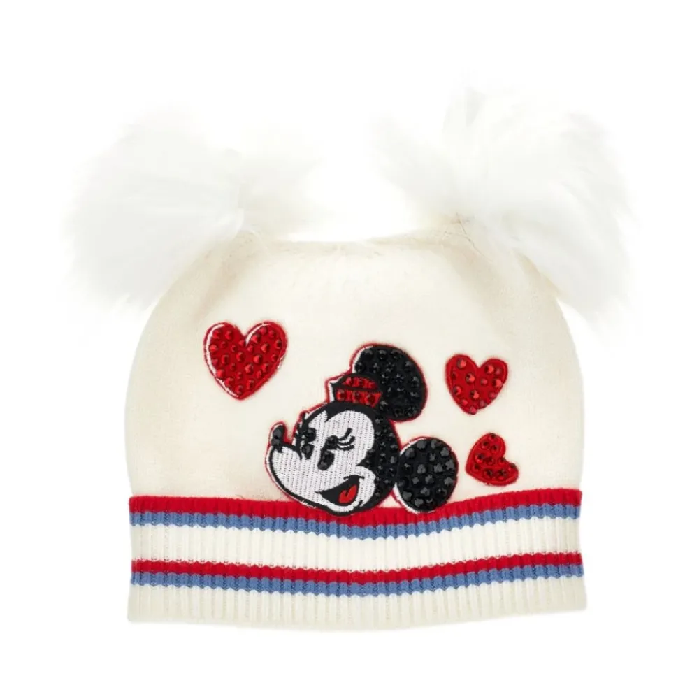 Minnie Mouse Mütze, Herzen und Bommel>Monnalisa Clearance