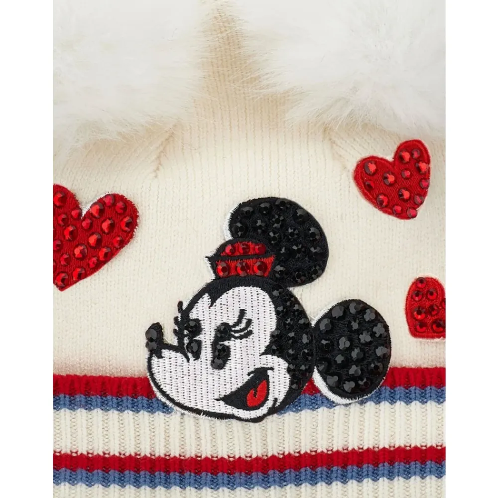 Minnie Mouse Mütze, Herzen und Bommel>Monnalisa Clearance