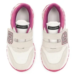 Niedriger Sneaker in Weiß und Pink><noscript><img width=
