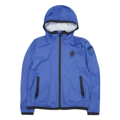 Nylon Jacke mit Kapuze>Blauer Clearance