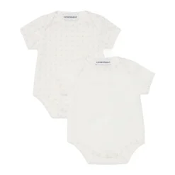 Pack mit zwei Jersey-Bodys mit Op-Art-Adlern und Logo>Emporio Armani Online