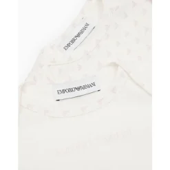 Pack mit zwei Jersey-Bodys mit Op-Art-Adlern und Logo>Emporio Armani Online