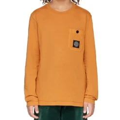 Patch Langarm T-Shirt>Stone Island