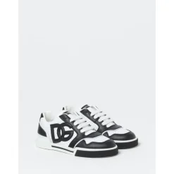 Perforierte Ledersneaker mit geprägtem Detail>Dolce & Gabbana Sale