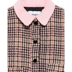 Pied-de-poule Tweed Jacke><noscript><img width=