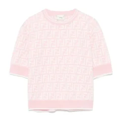 Pink Jacquard Strickoberteil>Fendi