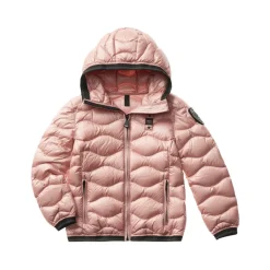 Pinke Nylon Puffer Jacke>Blauer Sale
