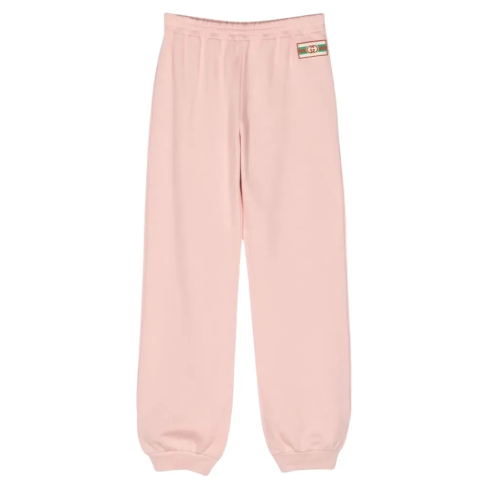 Pinke Schlupfhose mit Webstreifen>Gucci Outlet