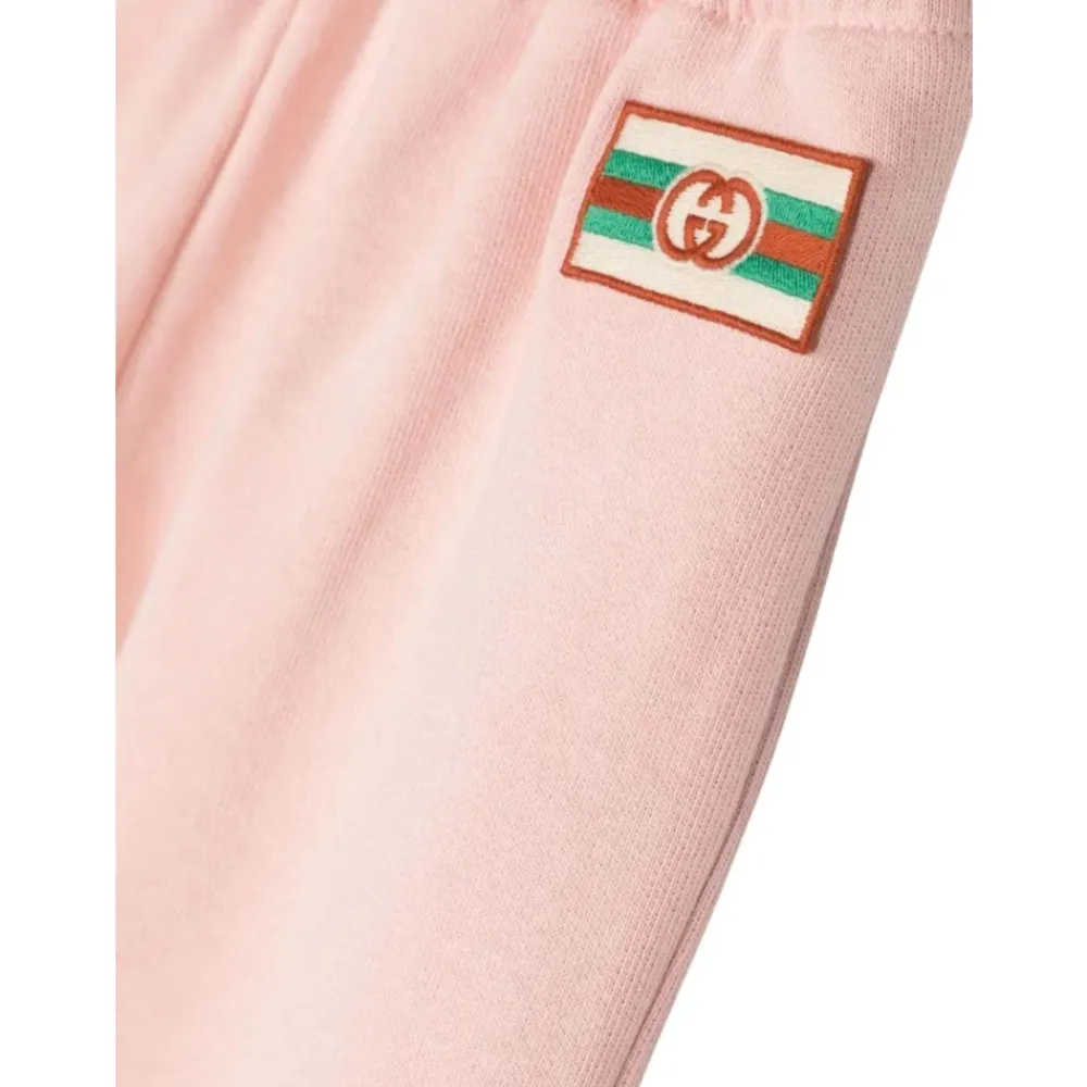 Pinke Schlupfhose mit Webstreifen>Gucci Outlet