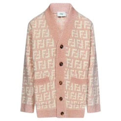 Pinke Strickjacke mit FF-Logo>Fendi New