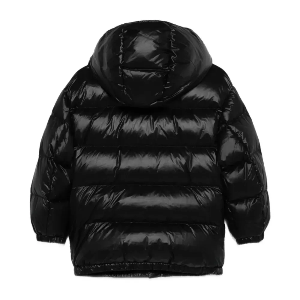 Piumino in nylon con cappuccio e placca logata>Dolce & Gabbana Best