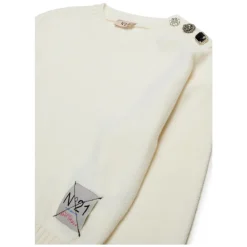 Pullover mit Schmuckknöpfen aus Wollmischung><noscript><img width=