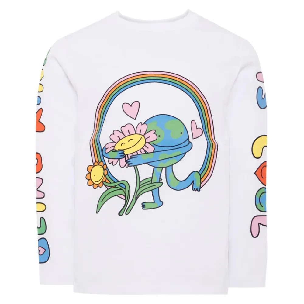 Regenbogen Welt Blumen Langarm T-shirt>Stella McCartney Best