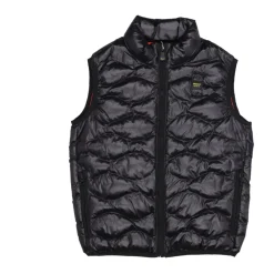 Ärmellose Weste mit Wellenmuster>Blauer