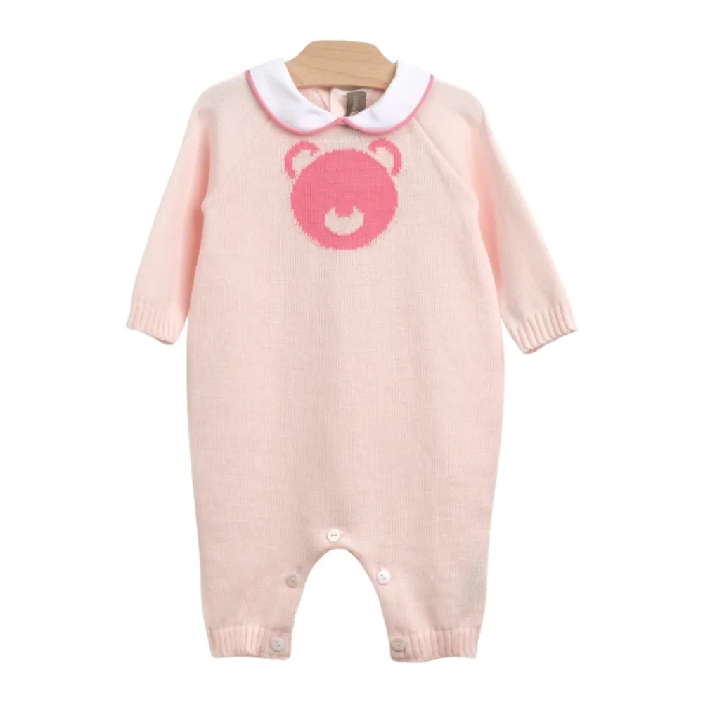 Baumwoll-Babystrampler mit Teddybär>Little Bear New