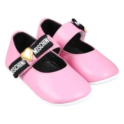 Lederballerinas mit Schleife>Moschino Hot
